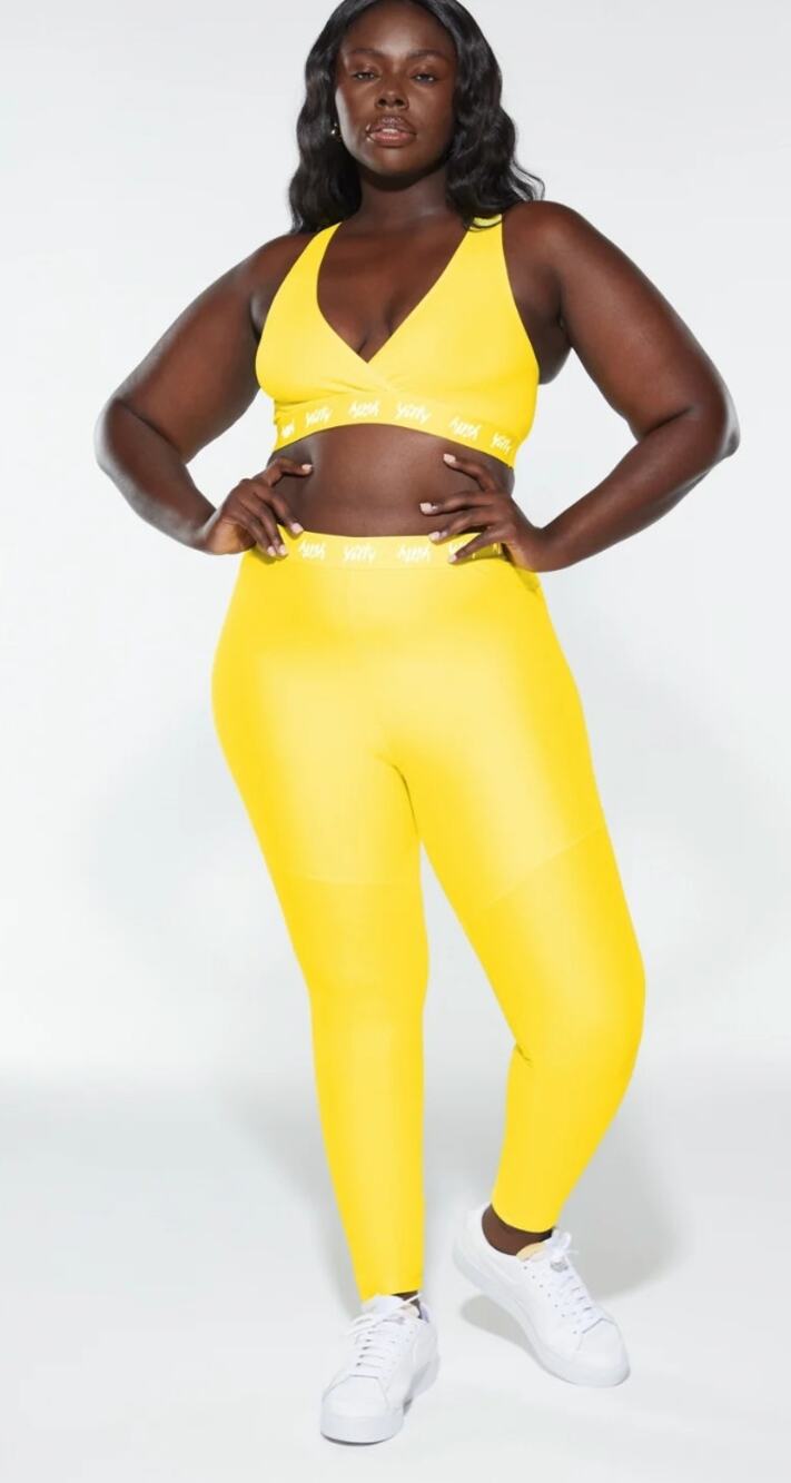Yitty Major Label Smoothing High Waist Legging Unstoppable Yellow Womens 1X New